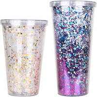 Wholesale 16oz 24Oz Double Wall Plastic Drinking Mug Cup With Lid And Straw