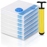 Jumbo Vacuum Space saver Storage bags Free travel Vacuum hand pump Pack of 6 By Ecogreen Storage excellent for long term storage