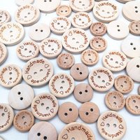 Handmade Wooden Sewing Buttons Letters