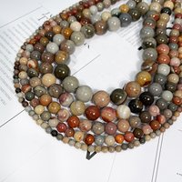 Wholesale Natural American Picture Jasper Beads for Jewelry Making Polychrome Jasper Gemstone Loose Beads