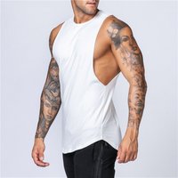 Evertop Cotton Men's Fitness Gym T-Shirts Breathable Stringer Vests Sleeveless Sweatshirt Top for Bodybuilding Workout Tank Tops