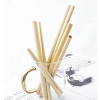 tocked no Minimum Eco friendly laser custom logo nature bamboo drinking straw