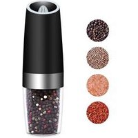 Battery Electric Operated Spice Salt and Pepper Grinder Set of 2 Pepper Mill with LED Light
