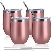 Double Wall Stainless Steel Insulated Glitter Tumbler Set