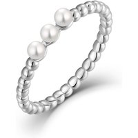 YILUN 925 Sterling Silver Pearl Ring Minimalist Design Three Freshwater Pearls Women's Fashion Jewelry Rings