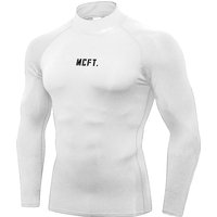 Athletic Wear long sleeve turtleneck slim spandex custom running muscle fit workout sport mens compression gym t Shirt