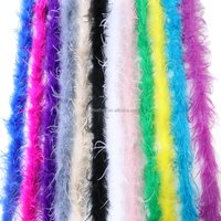 1-Ply Plumas Feathers Boa Yellow Gold Bulk DIY Ostrich Feather Boas White Purple 9-11cm for Party Wedding Washed Pattern