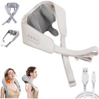 Deep Kneading Trapezius Muscle Massage Electric Neck Massage Machine Heating Wireless Shiatsu Neck & Shoulder Massager
