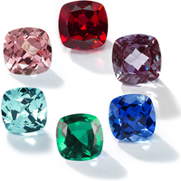 Starsgem 0.5ct 0.7ct 1ct 2ct 3ct Lab Created Emerald Blue Sapphire Alexandrite Cushion Shape Lab Gemstones