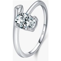 925 Sterling Silver Trendy Dazzling Oval Clear CZ Finger Rings for Women Wedding Engagement Statement Jewelry