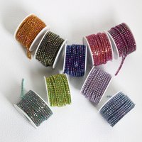 SINRONG Colorful and Shining Claw Chain Wholesale Ss12 Rhinestone Cup Chain With Glass Sewing Shoes and Bag Decoration