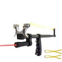 Straight Rod High Precision Telescopic Red Red Light Catapult Stainless Steel Fishing with Outdoor Hunting Slingshot