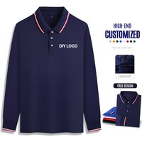 Best Price Online Cotton Polyester Men's Long Sleeve Polo Shirts Custom logo Long Sleeve t Shirts