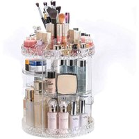 Yoler Adjustable Transparent 360 Rotating Acrylic Make up Organizer Storage Box
