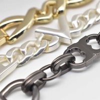 LT-4-2 Elegant Dual-Ring Swimsuit 13mm/19mm/20mm Chain Clasp Anti-Corrosion Zinc Alloy Adjustable Length Bikini Accessories
