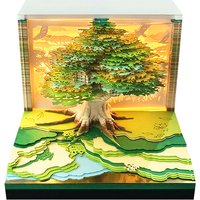 2027 New Product 3D Paper Calendar Lighted up Christmas Holiday Gifts Weekly Calendar Sheets 3D Note Pad Paper Art Craft for Diy
