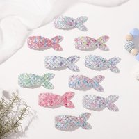 Premium Girls Sparkling Mermaid Hair Clip Set for KIds Sweet Style BB Clip Back With Sequin Mermaid Hairpin Broken Hairpin