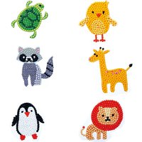 Cartoon Stickers Diamond Painting Sticker Kits Tortoise Lion Animals Painting with Diamonds Mosaic Stickers for Kids Adults