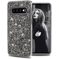 TPU PC Electroplate diamond bling glitter back cover phone case for samsung galaxy s10 s10 plus s10e