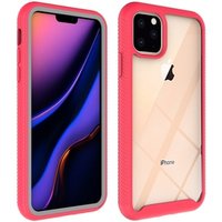 3 in 1 Hybrid Shockproof Colorful TPU Bumper Crystal Clear Hard Acrylic PC Front Frame Cover Case For iPhone 6.5 11 2019