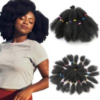 12inch Synthetic Ombre Braiding Hair Afro Kinky Bulk Braids Bug Brown Color Curly Crochet Braids Hair Extension