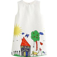 Bear Leader Girls Dresses 2017 Brand Autumn&Winter Princess Dress Kids Clothes Graffiti Print Design Girls Party Dresses