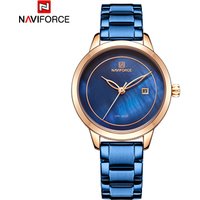 NAVIFORCE 5008 Women Watch Top Brand Luxury Rose gold Ladies Wristwatch Stainless Steel Bracelet Classic Fashion Female Clock
