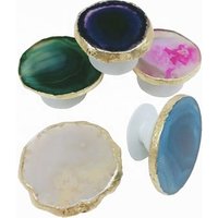 2019 Trending Magic Grip Natural Stone Agate Slice Mobile Phone Airbag Stand Bracket for Fixing Cell Security Display Holder