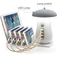 Online Shopping Mushroom Light 5 Port USB Cell Phone Charger 12v Battery Charging Station