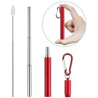 2019 Amazon Best Seller Metal Telescopic Collapsible Reusable Stainless Steel Collapsible Drinking Straws