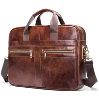 100% Genuine Leather Office Business Briefcase Waterproof Laptop Bag Fashion Casual Leather Tote Bag Briefcase for Men