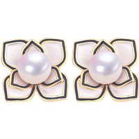 SHDIYAYUN Hot Selling Exquisite Flower Design Freshwater Pearl Earrings for Women's Pearl Jewelry