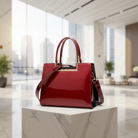 2026 Hot New Fashion Trendy Ladies Shiny Patent Faux Leather Handbags Top Handle Purse Satchel Bag Luxury Shoulder Bag for Women