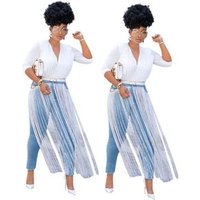 9S02360 Wholesale Fashion tassel High waist elastic custom logo 2019 fashion High quality Denim Jeans women clothing