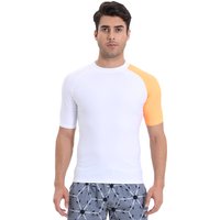 Wholesale Men's UPF 50+ Sun Protection Shirts Quick Dry Short Sleeves Rash Guard Swim SPF Quick Dry Water Shirt