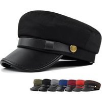 Women's Visor Beret Hats Metal Button Vintage Octagonal Cap Newsboy Cap