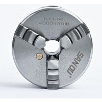 lathe chuck k11-80 mini lathe chuck 80mm sanou 3 jaw self-centering chuck with hardened steel for mini lathe