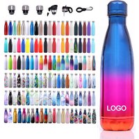 Beauchy New Custom 350ml/ 500/750ml Vacuum Flask Double Wall Stainless Steel Cola Shape Water Bottles for Camping