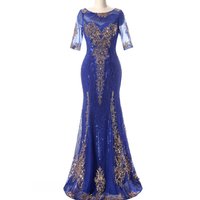 2024 New Arrival Sequins Party Dresses Royal Blue Mother Gown of the Bride Dresses for Wedding