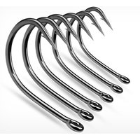 KEWOTE 100pcs/bag 1# 2# 4# 8# High Carbon Steel Single Hook Black Nickel Hooks With Barb Fishing Accessories Pesca