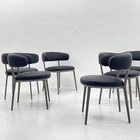 New Design Hotel Stainless Steel Legs Dining Chair Foshan Furniture Factory Produces Wholesale Luxury Chair
