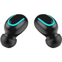 TWS Earphone Wireless BT V5.0 Mini in-Ear Waterproof IPX5 Noise Reduction HiFi Stereo Earbuds with Power Bank & Built-in Mic