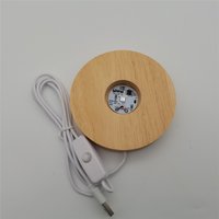 3D Elk Christmas LED Night Light Warm White Wood Base Bedroom Decoration Electric Mood Engraved Inside Wooden Present