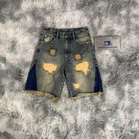 DENIMGUYS Mens Jean Shorts Distressed Ripped Denim Shorts Summer Casual Vintage Loose Men's Jorts