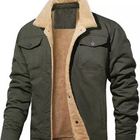 Autumn Winter Men's Fleece Cotton Workwear Jacket 10 Million Pcs Produced OEM Service Available Casual Coat