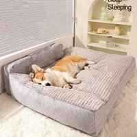 OEM Four Seasons Dog Kennel Removable Washable Plush Pet Mat Winter Dog Bed and Sleep Mat for Cats Dog Bed Kennel