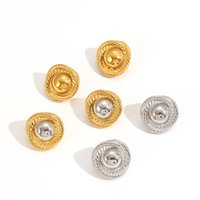 New Season Luxury Fashion Jewelry Versatile Geometric Stainless Steel Earrings 18k Gold Earrings for Women