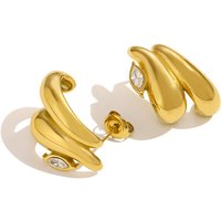 MICCI 18K Gold Tarnish Free Jewelry Most Popular Fashion Bulk Wholesale Luxury Stainless Steel Earrings