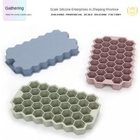 Honeycomb 37-Hole Silicone Mold Food Grade Ice Cream Maker Quick-Frozen Easy Demold Sustainable Ice Box Tools