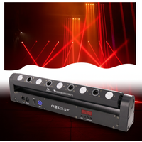 Single Point Controls 5 Head LED Beam + 4 Head Red Laser Bar Light Dj Disco Stage Lighting for Nightclub